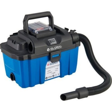 GEC Global Industrial Battery Powered HEPA Wet/Dry Vacuum, 2.6 Gallon Cap. JN707